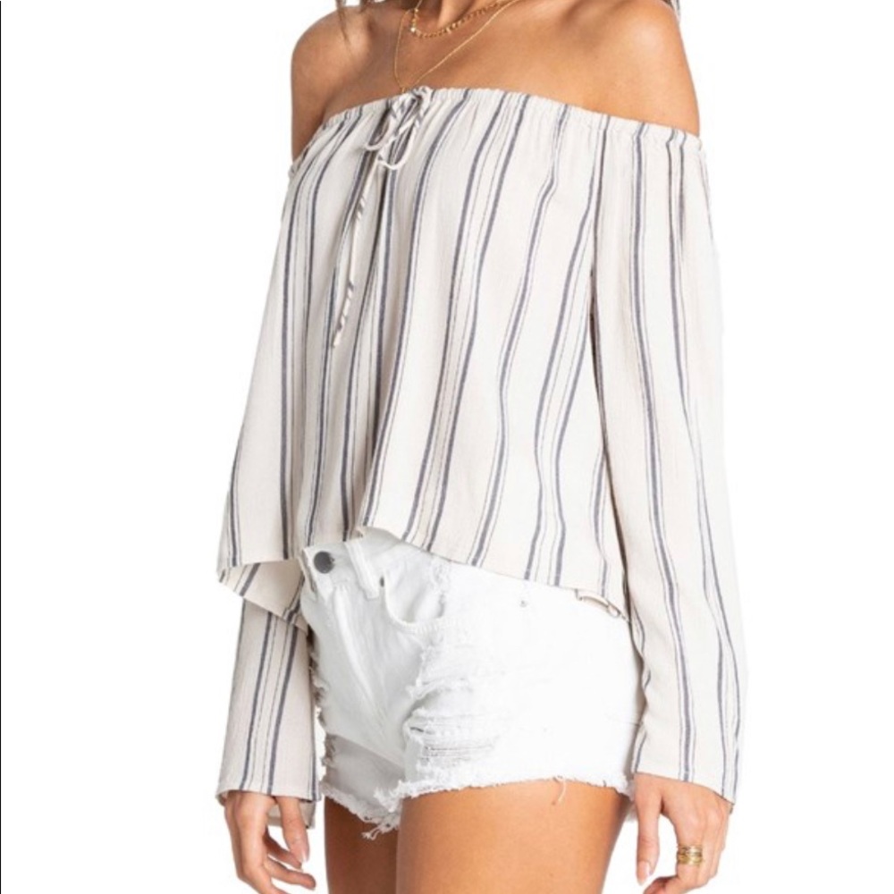 Billabong Light It Up Off The Shoulder Top Size S